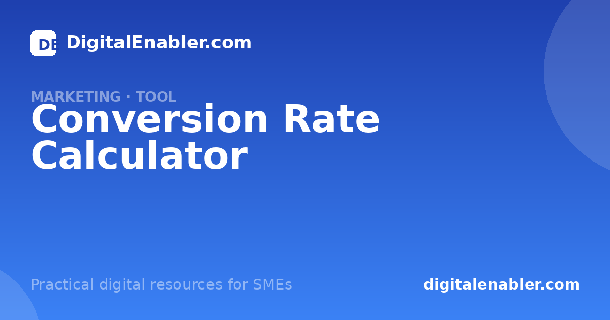 Conversion Rate Calculator · DigitalEnabler.com