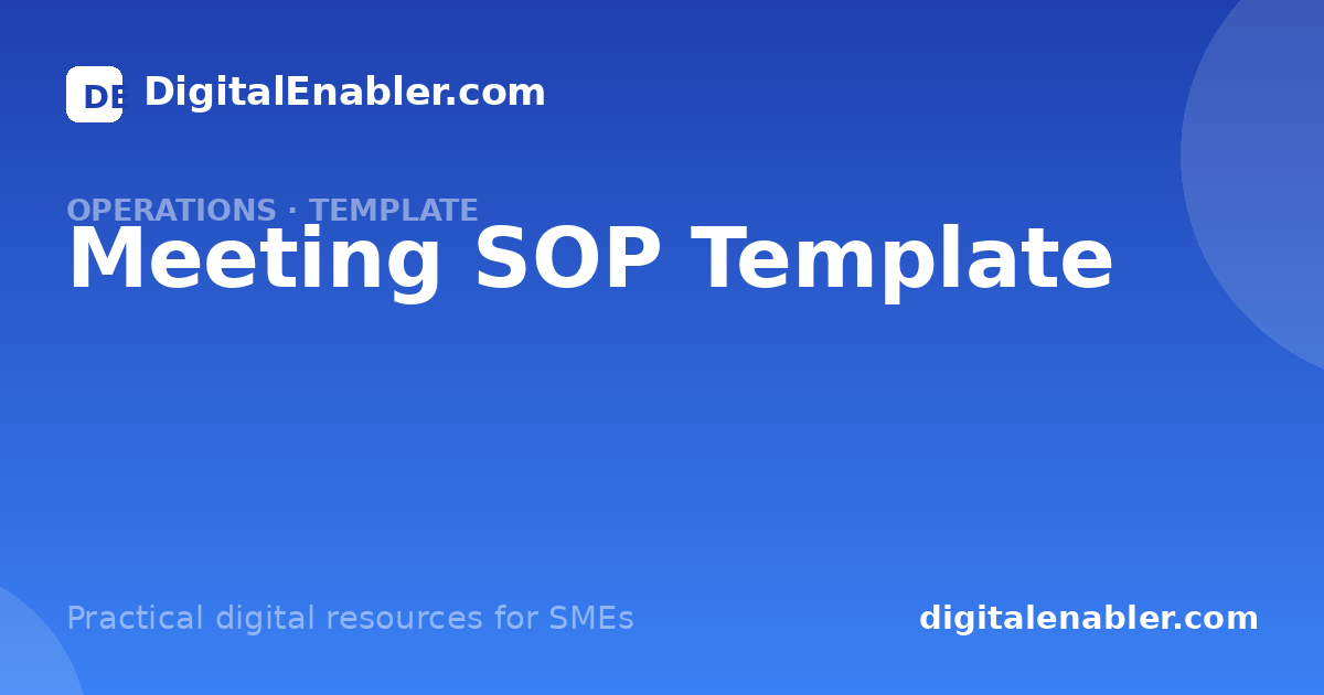 Meeting SOP Template · DigitalEnabler.com