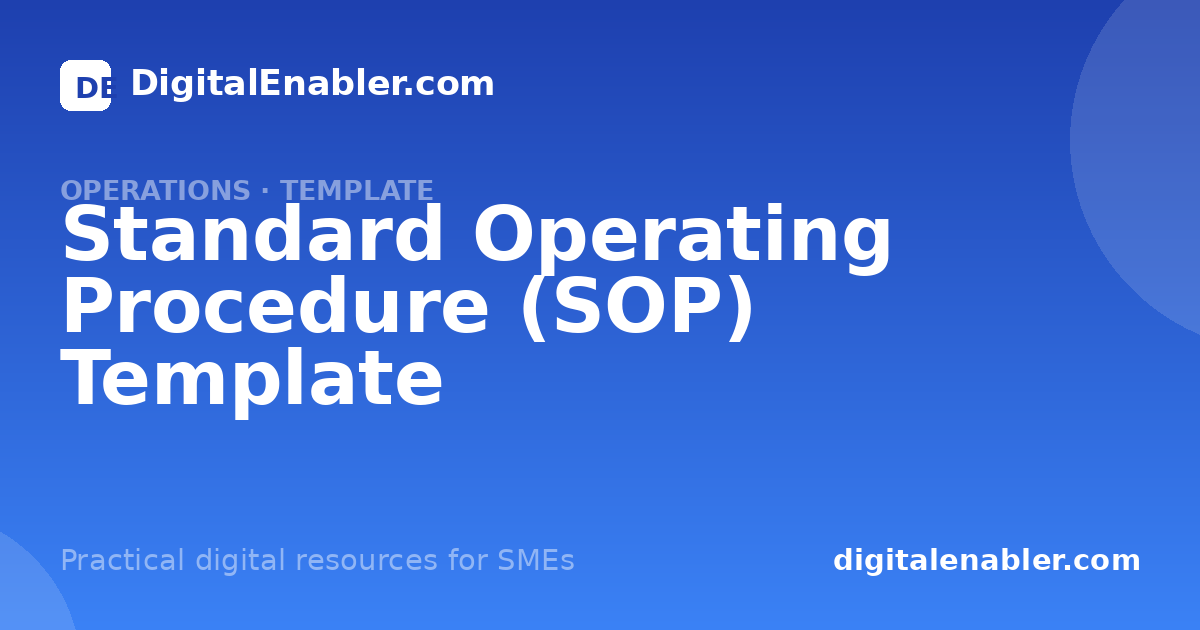 SOP Template · DigitalEnabler.com